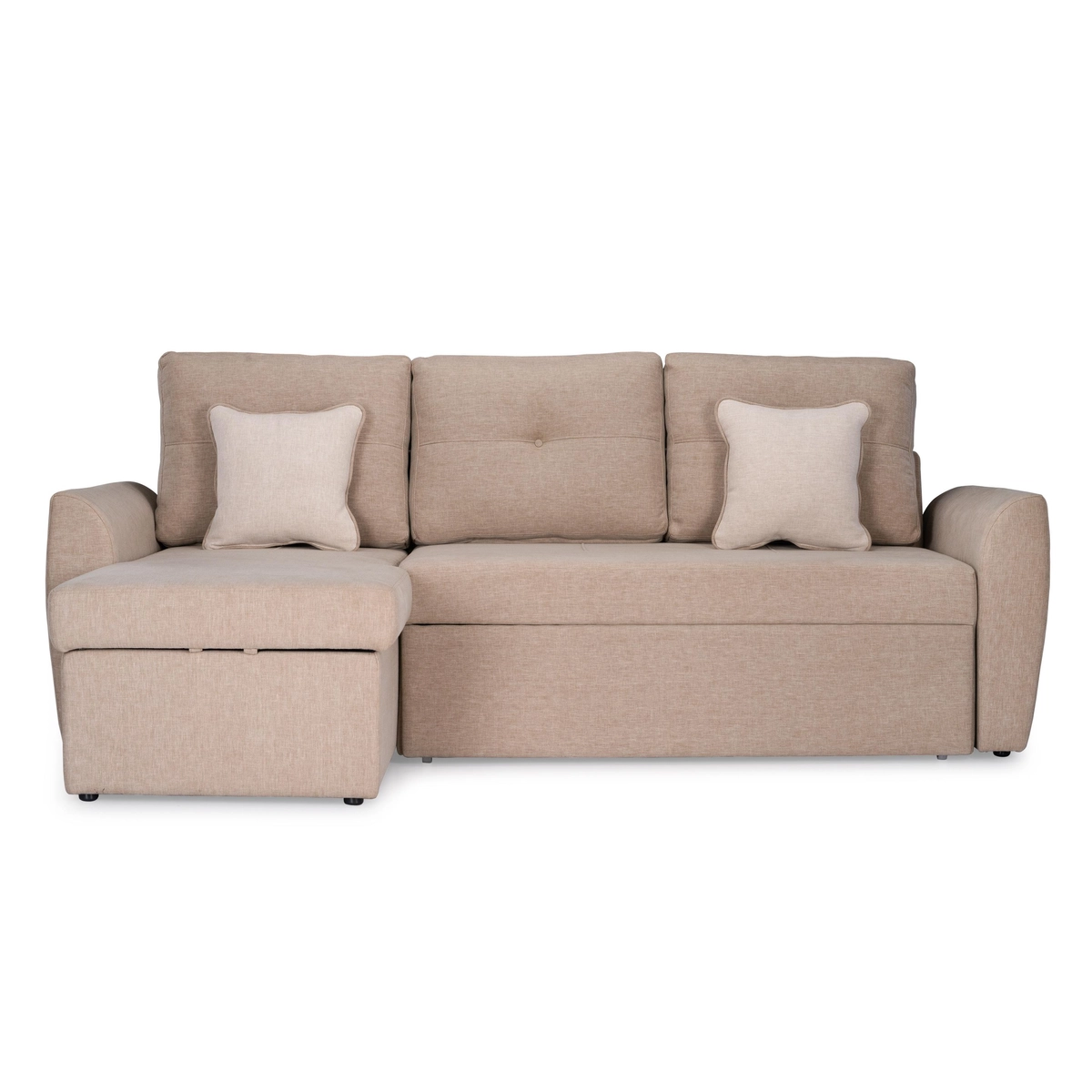 Fabric Sofa Cum Bed (Beige)