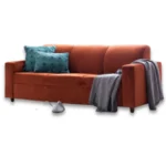 Flex Fabric 3 Seater Sofa (Orange Color) | Chairwale